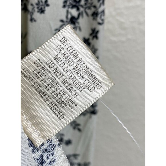 Lovestitch Womens‎ Floral Blouse Long Sleeve Top Cream Black Size Medium Boho - Picture 6 of 15